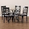 Baxton Studio Elena Grey Upholstered and Dark Brown Finished Wood 5-Piece Dining Set 172-9728-10892 - alternate 5